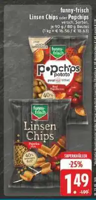 Edeka funny-frisch Linsen Chips oder Popchips Angebot