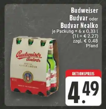 Edeka Budweiser Budvar oder Budvar Nealko Angebot