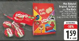 Edeka Mini Babybel Original, Balance oder Mini Rolls Angebot