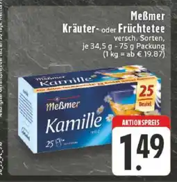 Edeka Meßmer Kräuter- oder Früchtetee Angebot
