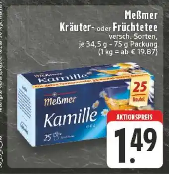 Edeka Meßmer Kräuter- oder Früchtetee Angebot