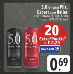 Edeka 5,0 ORIGINAL Pils, Export oder Helles Angebot