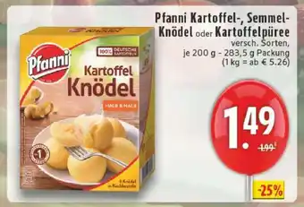 Edeka Pfanni Kartoffel-, Semmel-Knödel oder Kartoffelpüree Angebot