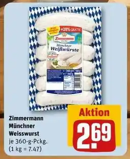 REWE Zimmermann Münchner Weisswurst Angebot