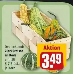 REWE Zierkürbisse im Korb Angebot