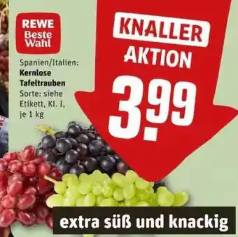 REWE Kernlose Tafeltrauben Angebot