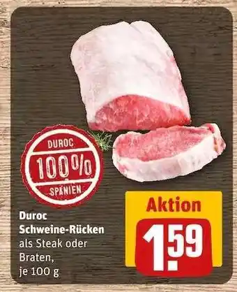 REWE Duroc Schweine-Rücken Angebot