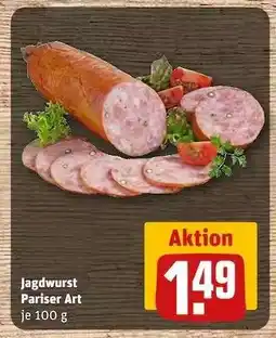 REWE Jagdwurst Pariser Art Angebot