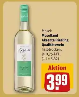 REWE Moselland Akzente Riesling Qualitätswein Angebot