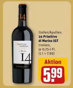 REWE 14 Primitivo di Marina IGT Angebot