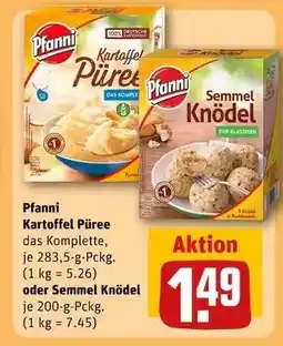 REWE Pfanni Kartoffel Püree oder Semmel Knödel Angebot