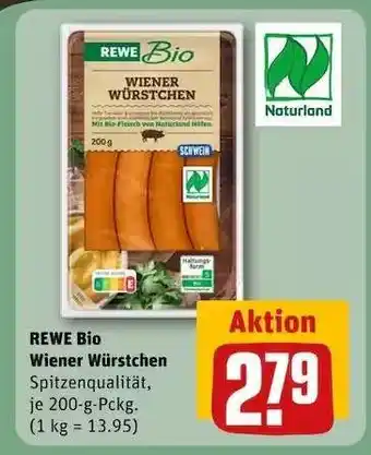 REWE REWE Bio Wiener Würstchen Angebot