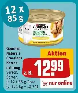 REWE Gourmet Nature's Creations Katzennahrung Angebot