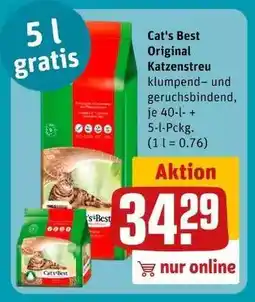 REWE Cat's Best Original Katzenstreu Angebot
