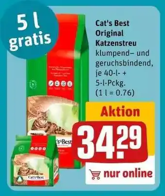 REWE Cat's Best Original Katzenstreu Angebot