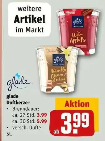 REWE glade Duftkerze³ Angebot