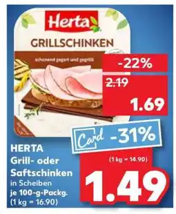 Kaufland HERTA Grill- oder Saftschinken Angebot