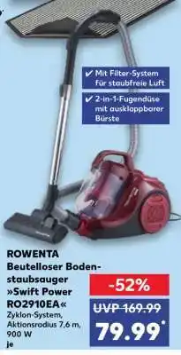 Kaufland ROWENTA Beutelloser Bodenstaubsauger Swift Power RO2910EA Angebot