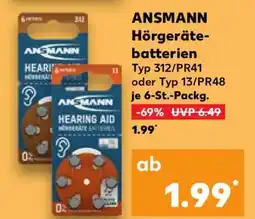 Kaufland ANSMANN Hörgerätebatterien Angebot