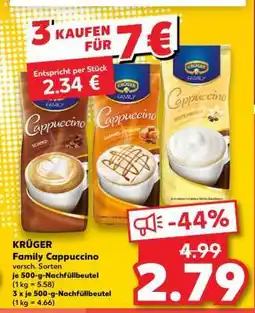 Kaufland KRÜGER Family-Cappuccino Angebot