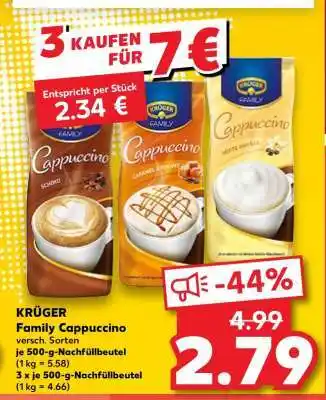 Kaufland KRÜGER Family-Cappuccino Angebot