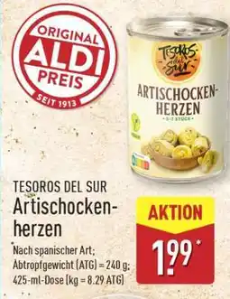 Aldi Nord TESOROS DEL SUR Artischockenherzen Angebot