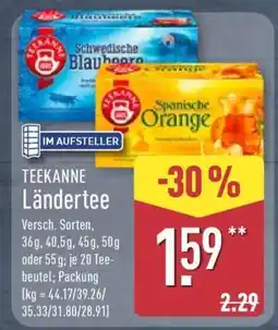 Aldi Nord TEEKANNE Ländertee Angebot