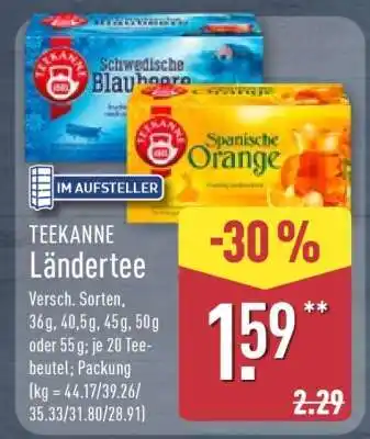 Aldi Nord TEEKANNE Ländertee Angebot