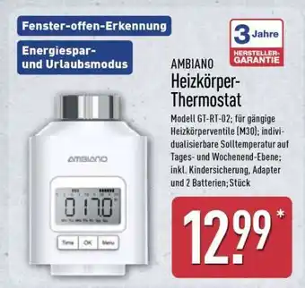 Aldi Nord AMBIANO Heizkörper-Thermostat Angebot