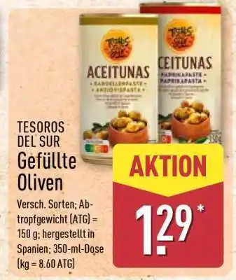 Aldi Nord TESOROS DEL SUR Gefüllte Oliven Angebot