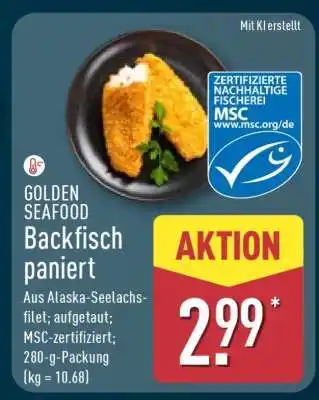 Aldi Nord GOLDEN SEAFOOD Backfisch paniert Angebot