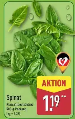 Aldi Nord Spinat Angebot