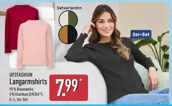 Aldi Nord UP2FASHION Langarmshirts Angebot
