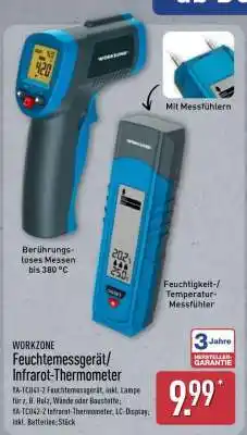Aldi Nord WORKZONE Feuchtemessgerät/Infrarot-Thermometer Angebot