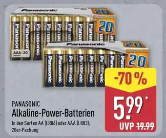 Aldi Nord PANASONIC Alkaline-Power-Batterien Angebot