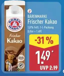Aldi Nord Bärenmarke Frischer Kakao Angebot