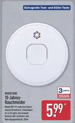 Aldi Nord WORKZONE 10-Jahres-Rauchmelder Angebot