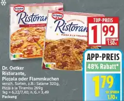 Edeka Dr. Oetker Ristorante, Piccola oder Flammkuchen Angebot