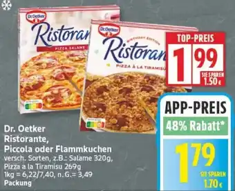 Edeka Dr. Oetker Ristorante, Piccola oder Flammkuchen Angebot