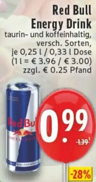 Edeka Red Bull Energy Drink Angebot