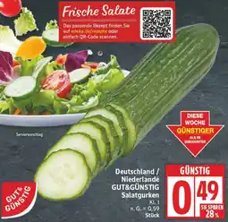 Edeka Deutschland/ Niederlande GUT&GÜNSTIG Salatgurken Angebot