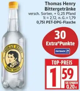 Edeka Thomas Henry Bittergetränke Angebot