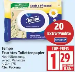 Edeka Tempo Feuchtes Toilettenpapier Angebot