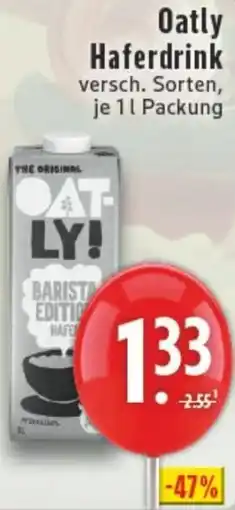 Edeka Oatly Haferdrink Angebot