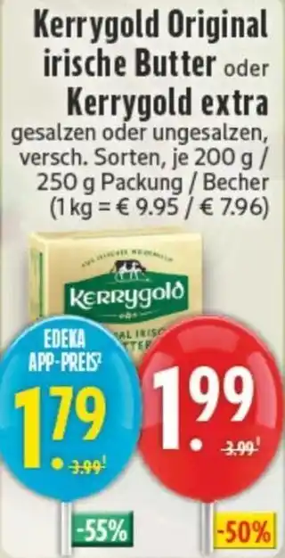 Edeka Kerrygold Original irische Butter oder Kerrygold extra Angebot