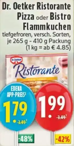 Edeka Dr. Oetker Ristorante Pizza oder Bistro Flammkuchen Angebot