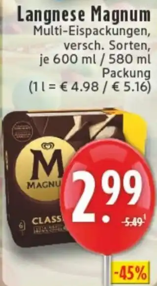 Edeka Langnese Magnum Angebot