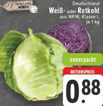 Edeka Weiß- oder Rotkohl Angebot