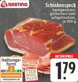 Edeka RASTING Schinkenspeck Angebot