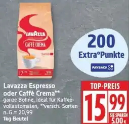 Edeka Lavazza Espresso oder Caffè Crema Angebot
